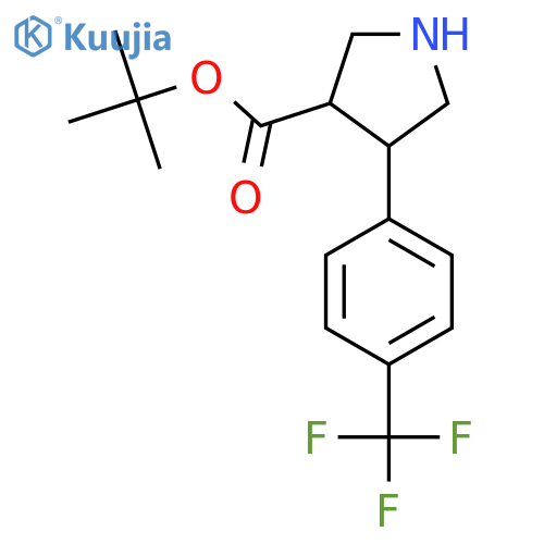 tert-butyl 4-4-(trifluoromethyl)phenylpyrrolidine-3-carboxylate structure