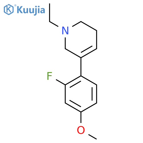 1-ethyl-5-(2-fluoro-4-methoxyphenyl)-1,2,3,6-tetrahydropyridine structure