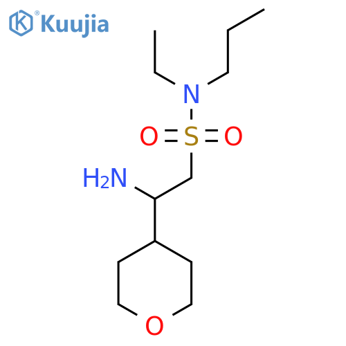 2-amino-N-ethyl-2-(oxan-4-yl)-N-propylethane-1-sulfonamide structure