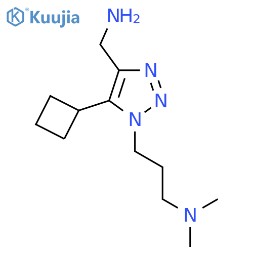 {5-cyclobutyl-1-3-(dimethylamino)propyl-1H-1,2,3-triazol-4-yl}methanamine structure