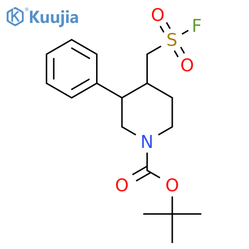 tert-butyl 4-(fluorosulfonyl)methyl-3-phenylpiperidine-1-carboxylate structure