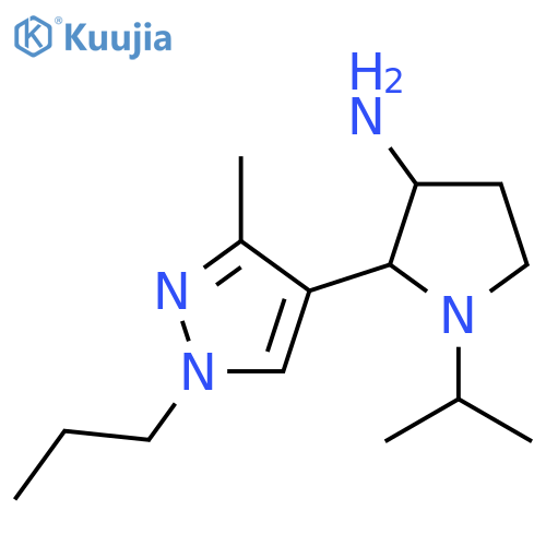 2-(3-methyl-1-propyl-1H-pyrazol-4-yl)-1-(propan-2-yl)pyrrolidin-3-amine structure