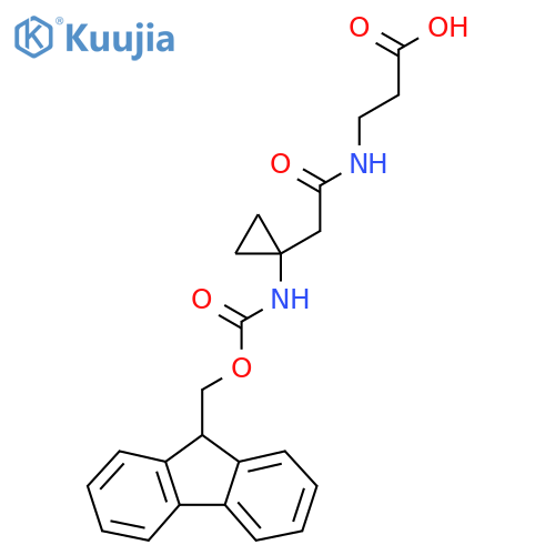 3-{2-1-({(9H-fluoren-9-yl)methoxycarbonyl}amino)cyclopropylacetamido}propanoic acid structure