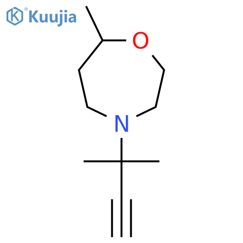 7-methyl-4-(2-methylbut-3-yn-2-yl)-1,4-oxazepane structure