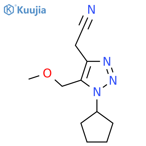 2-1-cyclopentyl-5-(methoxymethyl)-1H-1,2,3-triazol-4-ylacetonitrile structure