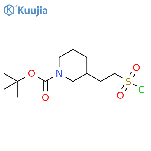 tert-butyl 3-2-(chlorosulfonyl)ethylpiperidine-1-carboxylate structure