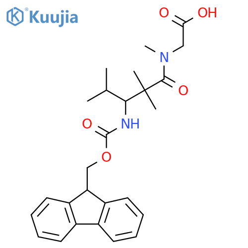 2-3-({(9H-fluoren-9-yl)methoxycarbonyl}amino)-N,2,2,4-tetramethylpentanamidoacetic acid structure