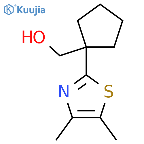 1-(dimethyl-1,3-thiazol-2-yl)cyclopentylmethanol structure