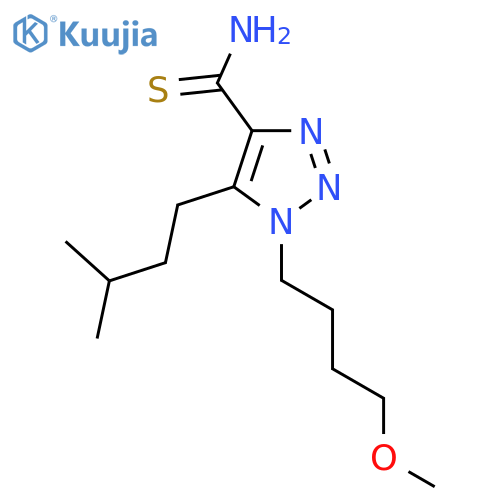1-(4-methoxybutyl)-5-(3-methylbutyl)-1H-1,2,3-triazole-4-carbothioamide structure