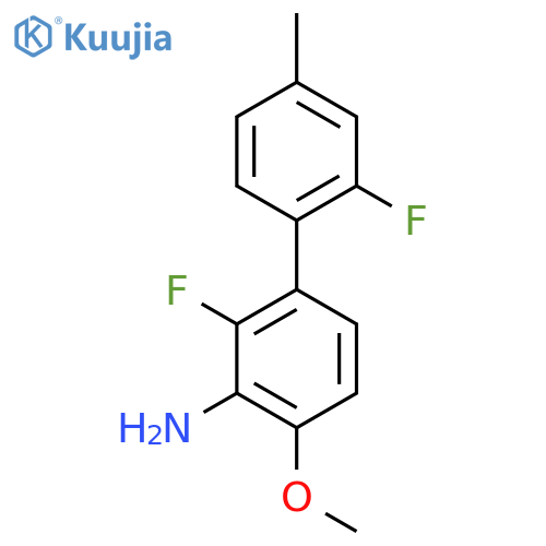 2-fluoro-3-(2-fluoro-4-methylphenyl)-6-methoxyaniline structure