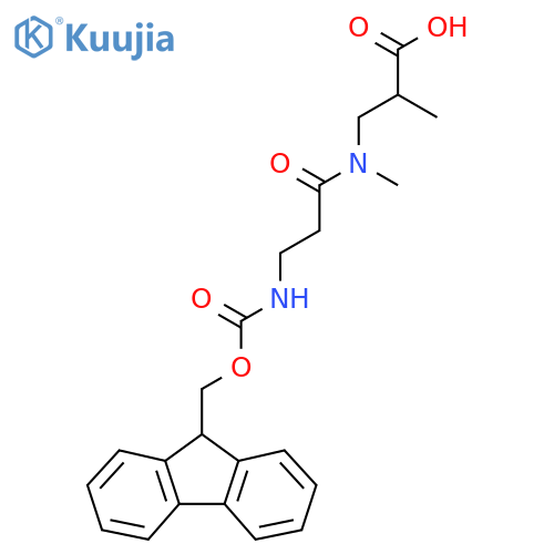 3-3-({(9H-fluoren-9-yl)methoxycarbonyl}amino)-N-methylpropanamido-2-methylpropanoic acid structure