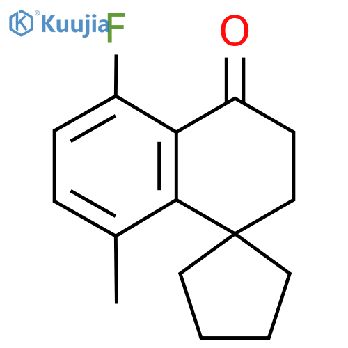 5'-fluoro-8'-methyl-3',4'-dihydro-2'H-spirocyclopentane-1,1'-naphthalene-4'-one structure