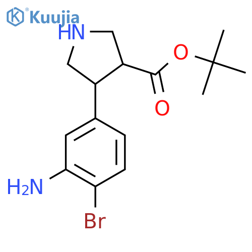 tert-butyl 4-(3-amino-4-bromophenyl)pyrrolidine-3-carboxylate structure