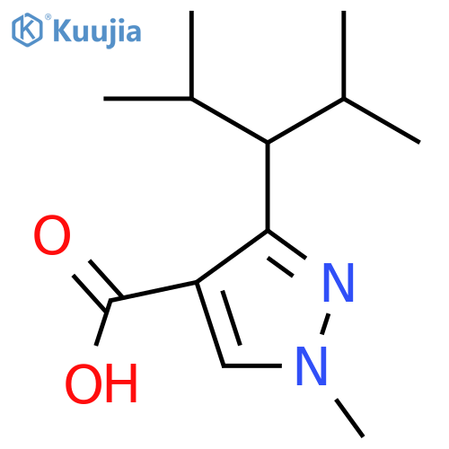 3-(2,4-dimethylpentan-3-yl)-1-methyl-1H-pyrazole-4-carboxylic acid structure