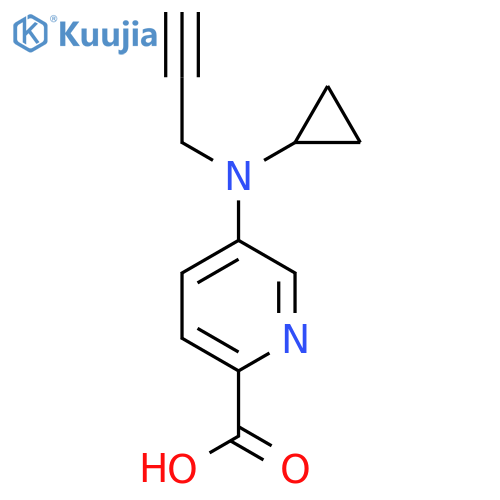 5-cyclopropyl(prop-2-yn-1-yl)aminopyridine-2-carboxylic acid structure
