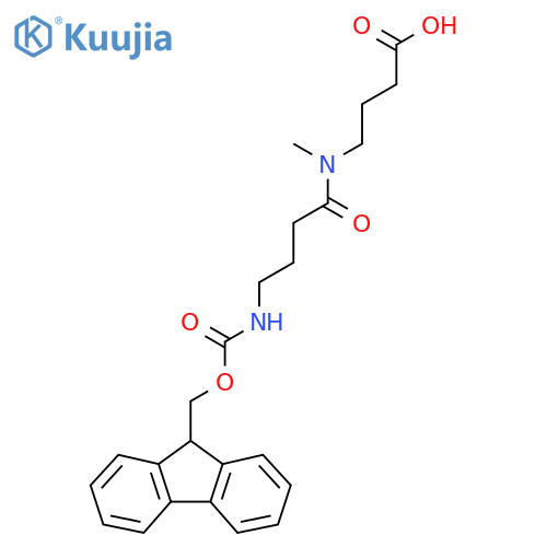4-4-({(9H-fluoren-9-yl)methoxycarbonyl}amino)-N-methylbutanamidobutanoic acid structure