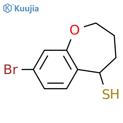 8-bromo-2,3,4,5-tetrahydro-1-benzoxepine-5-thiol structure