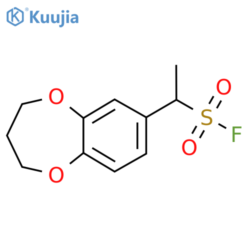1-(3,4-dihydro-2H-1,5-benzodioxepin-7-yl)ethane-1-sulfonyl fluoride structure