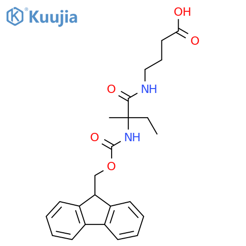 4-[2-({[(9H-fluoren-9-yl)methoxy]carbonyl}amino)-2-methylbutanamido]butanoic acid structure