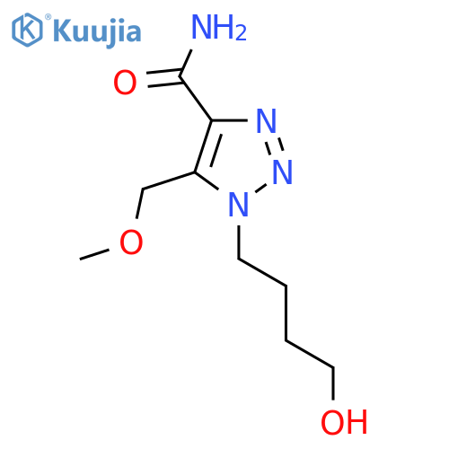 1-(4-hydroxybutyl)-5-(methoxymethyl)-1H-1,2,3-triazole-4-carboxamide structure