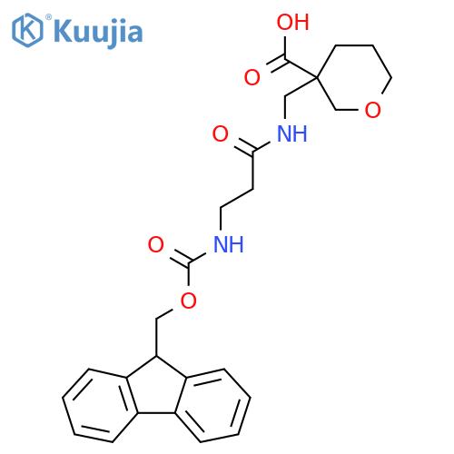 3-{3-({(9H-fluoren-9-yl)methoxycarbonyl}amino)propanamidomethyl}oxane-3-carboxylic acid structure