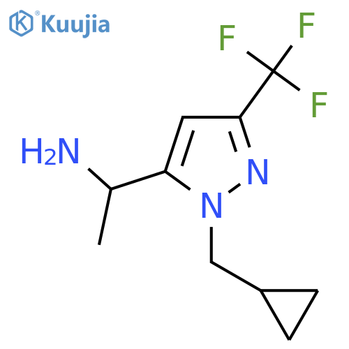 1-1-(cyclopropylmethyl)-3-(trifluoromethyl)-1H-pyrazol-5-ylethan-1-amine structure