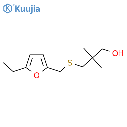 3-{(5-ethylfuran-2-yl)methylsulfanyl}-2,2-dimethylpropan-1-ol structure
