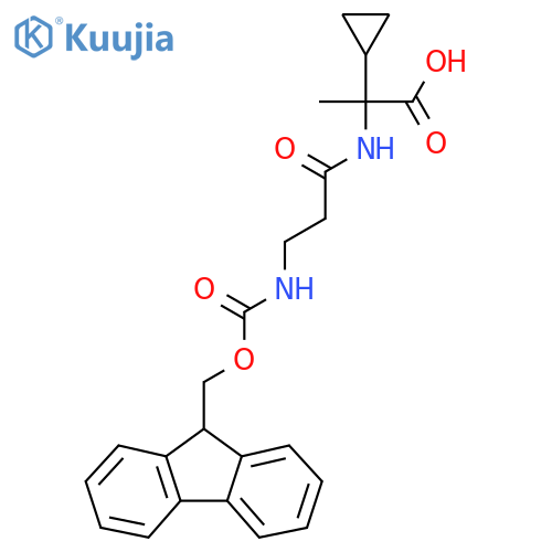 2-cyclopropyl-2-3-({(9H-fluoren-9-yl)methoxycarbonyl}amino)propanamidopropanoic acid structure