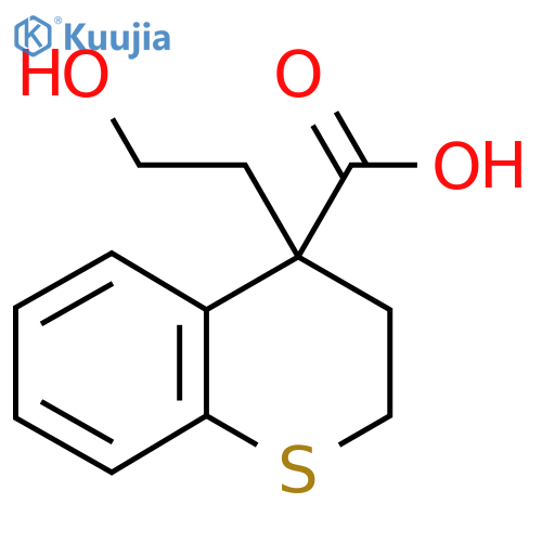 4-(2-hydroxyethyl)-3,4-dihydro-2H-1-benzothiopyran-4-carboxylic acid structure