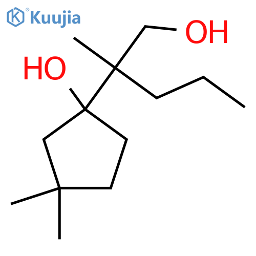 1-(1-Hydroxy-2-methylpentan-2-yl)-3,3-dimethylcyclopentan-1-ol structure