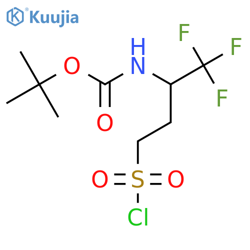 tert-butyl N-4-(chlorosulfonyl)-1,1,1-trifluorobutan-2-ylcarbamate structure