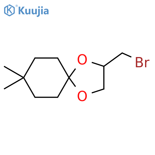 2-(bromomethyl)-8,8-dimethyl-1,4-dioxaspiro4.5decane structure