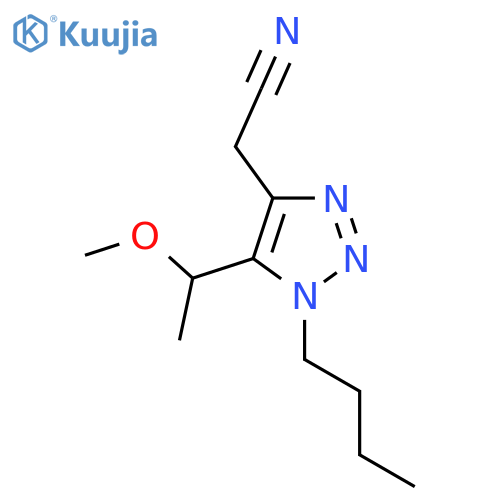2-1-butyl-5-(1-methoxyethyl)-1H-1,2,3-triazol-4-ylacetonitrile structure