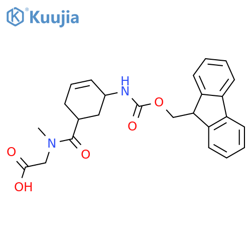 2-{1-5-({(9H-fluoren-9-yl)methoxycarbonyl}amino)cyclohex-3-en-1-yl-N-methylformamido}acetic acid structure