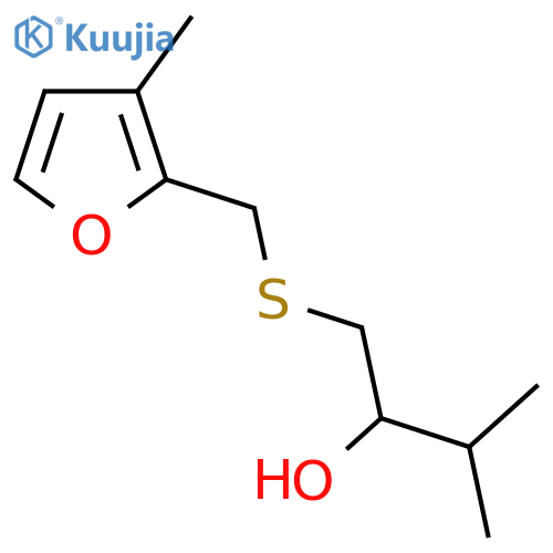 3-methyl-1-{(3-methylfuran-2-yl)methylsulfanyl}butan-2-ol structure