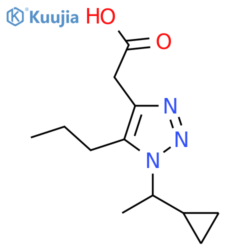 2-1-(1-cyclopropylethyl)-5-propyl-1H-1,2,3-triazol-4-ylacetic acid structure