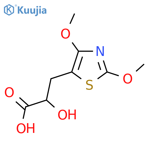 3-(dimethoxy-1,3-thiazol-5-yl)-2-hydroxypropanoic acid structure
