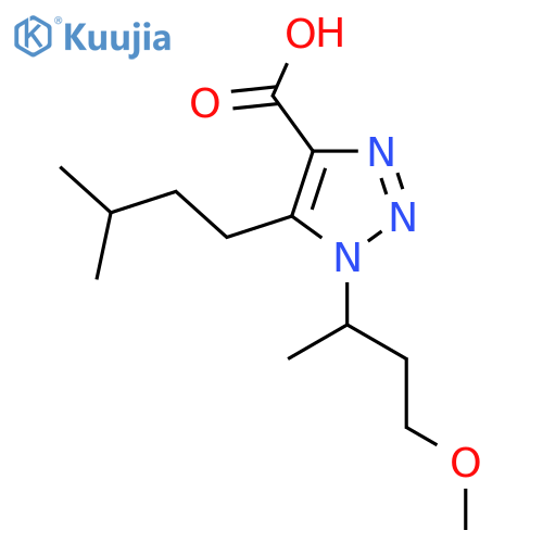 1-(4-methoxybutan-2-yl)-5-(3-methylbutyl)-1H-1,2,3-triazole-4-carboxylic acid structure