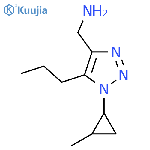 1-(2-methylcyclopropyl)-5-propyl-1H-1,2,3-triazol-4-ylmethanamine structure