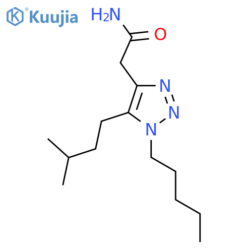 2-5-(3-methylbutyl)-1-pentyl-1H-1,2,3-triazol-4-ylacetamide structure