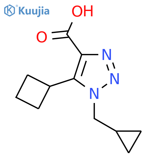 5-cyclobutyl-1-(cyclopropylmethyl)-1H-1,2,3-triazole-4-carboxylic acid structure