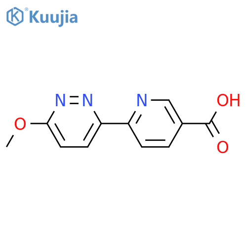 6-(6-methoxypyridazin-3-yl)pyridine-3-carboxylic acid structure
