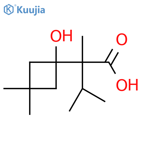 2-(1-hydroxy-3,3-dimethylcyclobutyl)-2,3-dimethylbutanoic acid structure