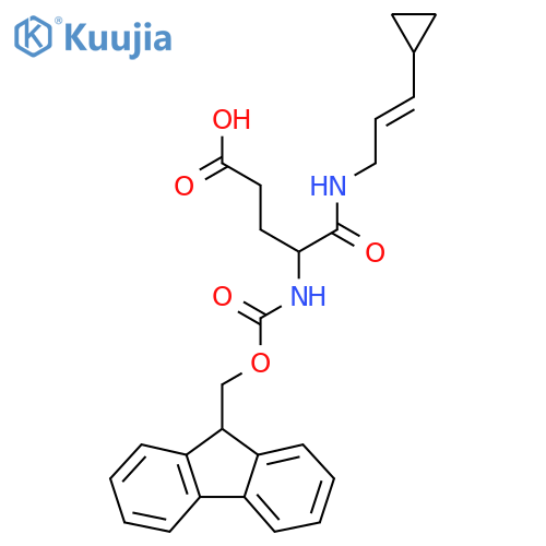 4-(3-cyclopropylprop-2-en-1-yl)carbamoyl-4-({(9H-fluoren-9-yl)methoxycarbonyl}amino)butanoic acid structure