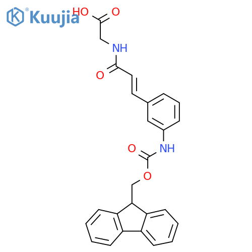2-{3-3-({(9H-fluoren-9-yl)methoxycarbonyl}amino)phenylprop-2-enamido}acetic acid structure