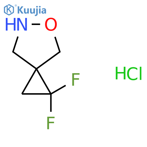 1,1-difluoro-5-oxa-6-azaspiro2.4heptane hydrochloride structure