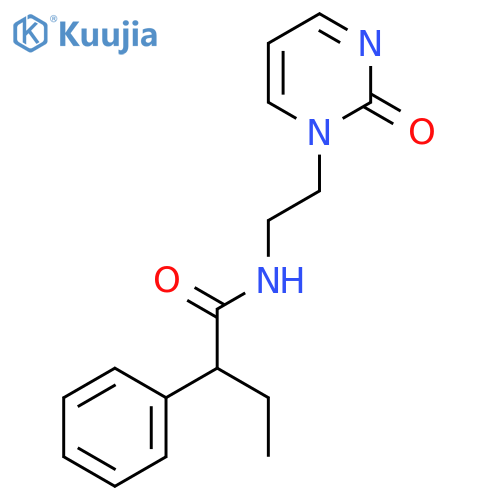 N-[2-(2-oxo-1,2-dihydropyrimidin-1-yl)ethyl]-2-phenylbutanamide structure