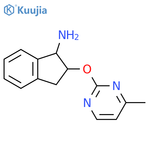 2-(4-methylpyrimidin-2-yl)oxy-2,3-dihydro-1H-inden-1-amine structure