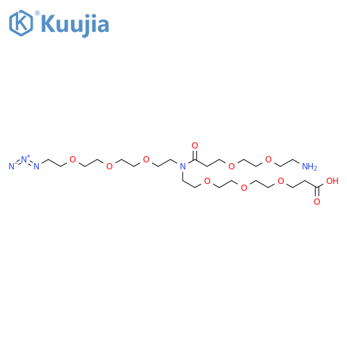 N-(Azido-PEG3)-N-(PEG2-amine)-PEG3-acid structure