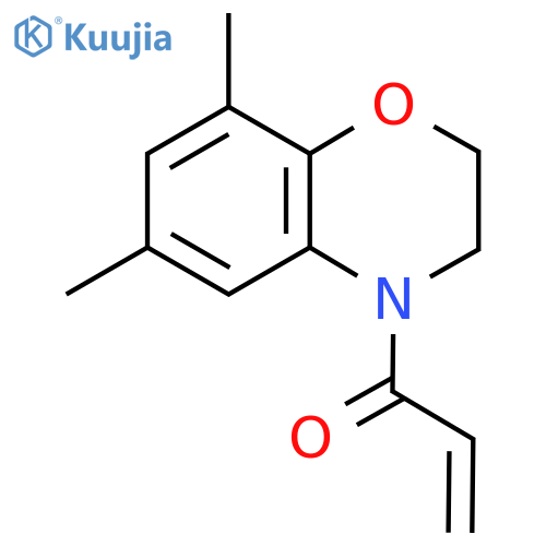 1-(6,8-dimethyl-3,4-dihydro-2H-1,4-benzoxazin-4-yl)prop-2-en-1-one structure